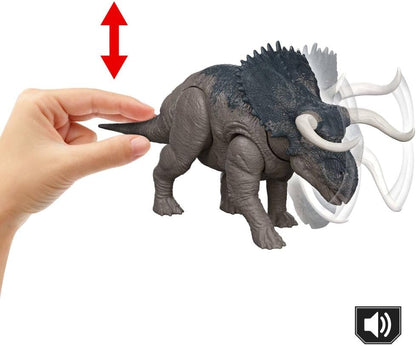 Mattel - Jurassic World Rebirth: Wild Roar Nasutoceratops Dino