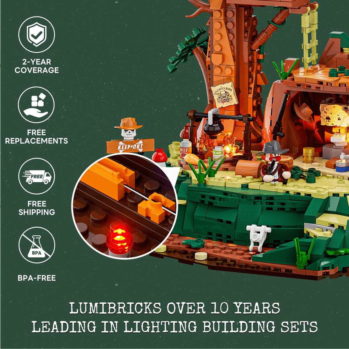 Lumibricks 14012 - Wild West: Sequoia Bandit Camp