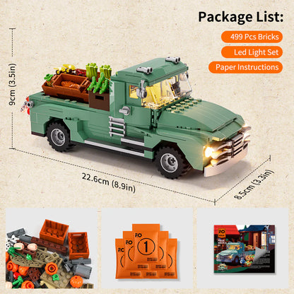 Lumibricks // Funwhole F9016 V2 - Cars: Farm Truck (499 Gobricks Klemmbausteine)
