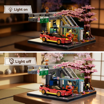 IAMBRICK 50104 - Japanese Street Cars: Sakura Station & Skybridge