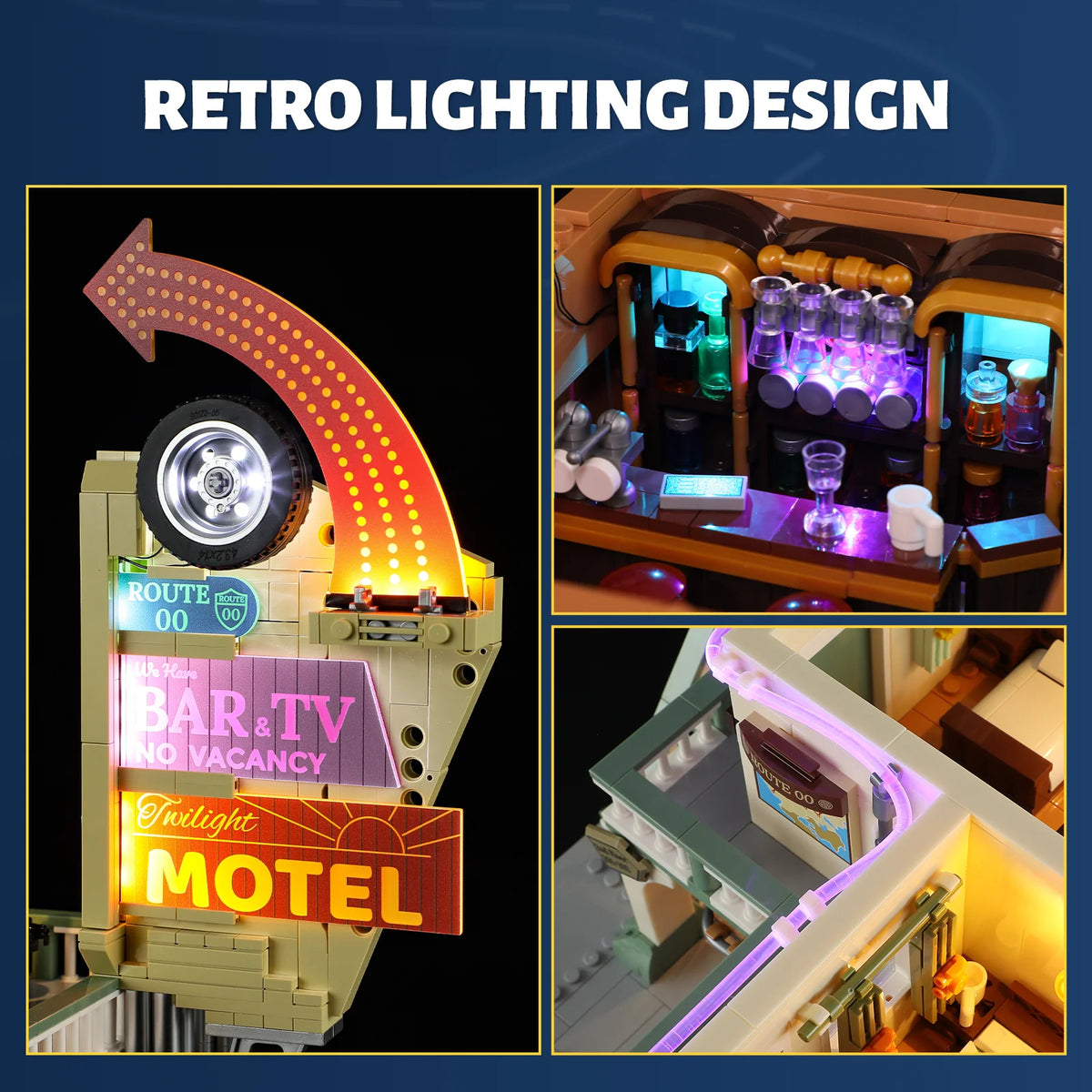 Lumibricks 18002 - Road Trip: Retro Twilight Motel