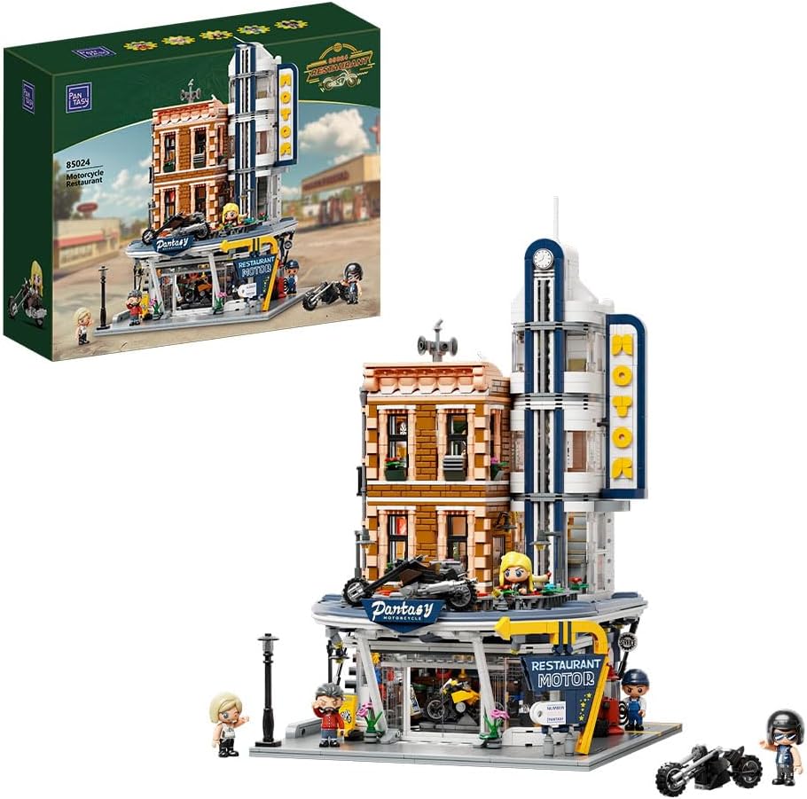 Pantasy 85024 - Originals: Motorcycle Restaurant // Motorrad Klemmbausteinset