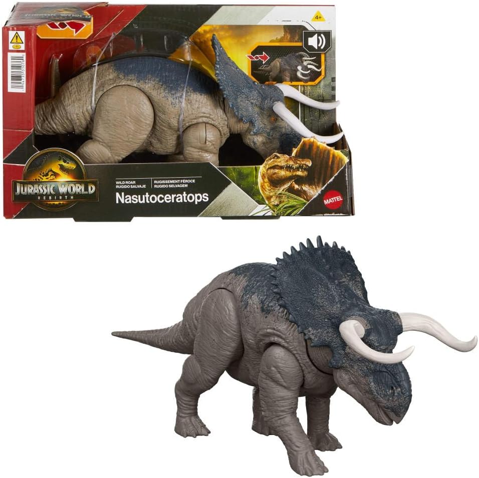 Mattel - Jurassic World Rebirth: Wild Roar Nasutoceratops Dino