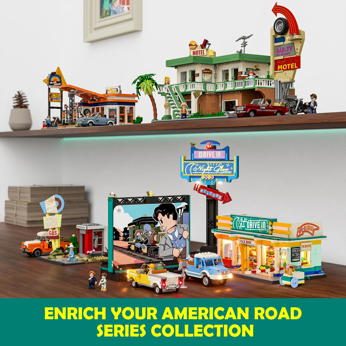 Lumibricks 18004 - Road Trip: Retro Drive-In Autokino