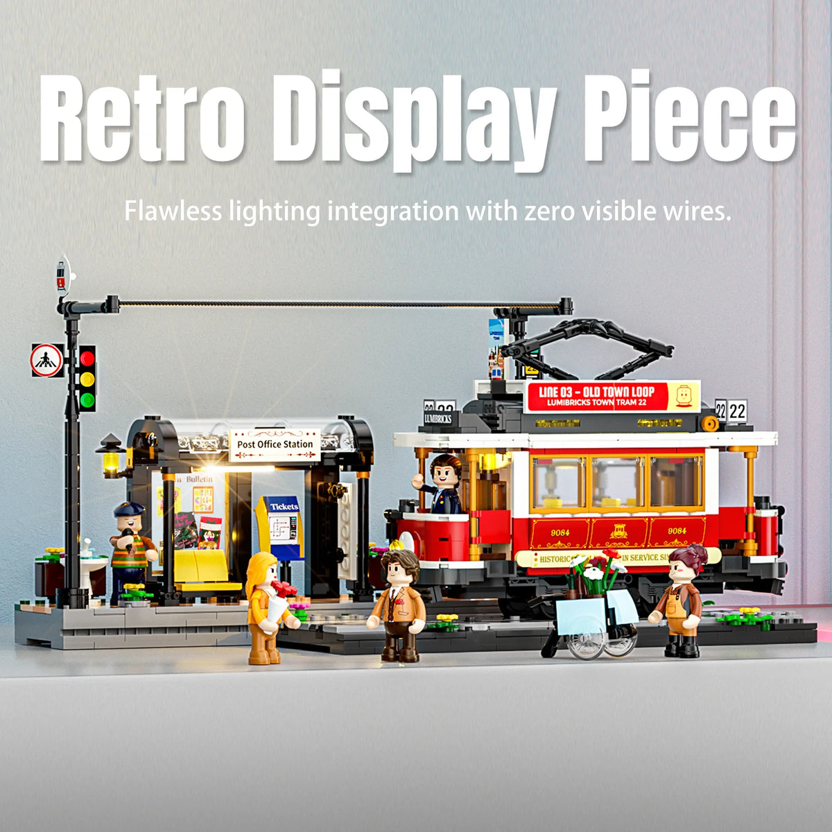 Lumibricks 15006 - Stadtleben: Haltestelle Tram Retro