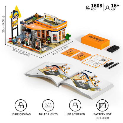 Lumibricks 18003 - Road Trip: Retro Tankstelle