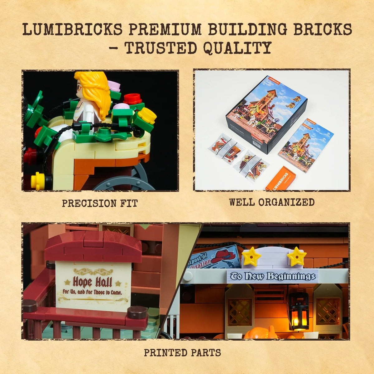 Lumibricks 14016 - Wild West: Stadthalle