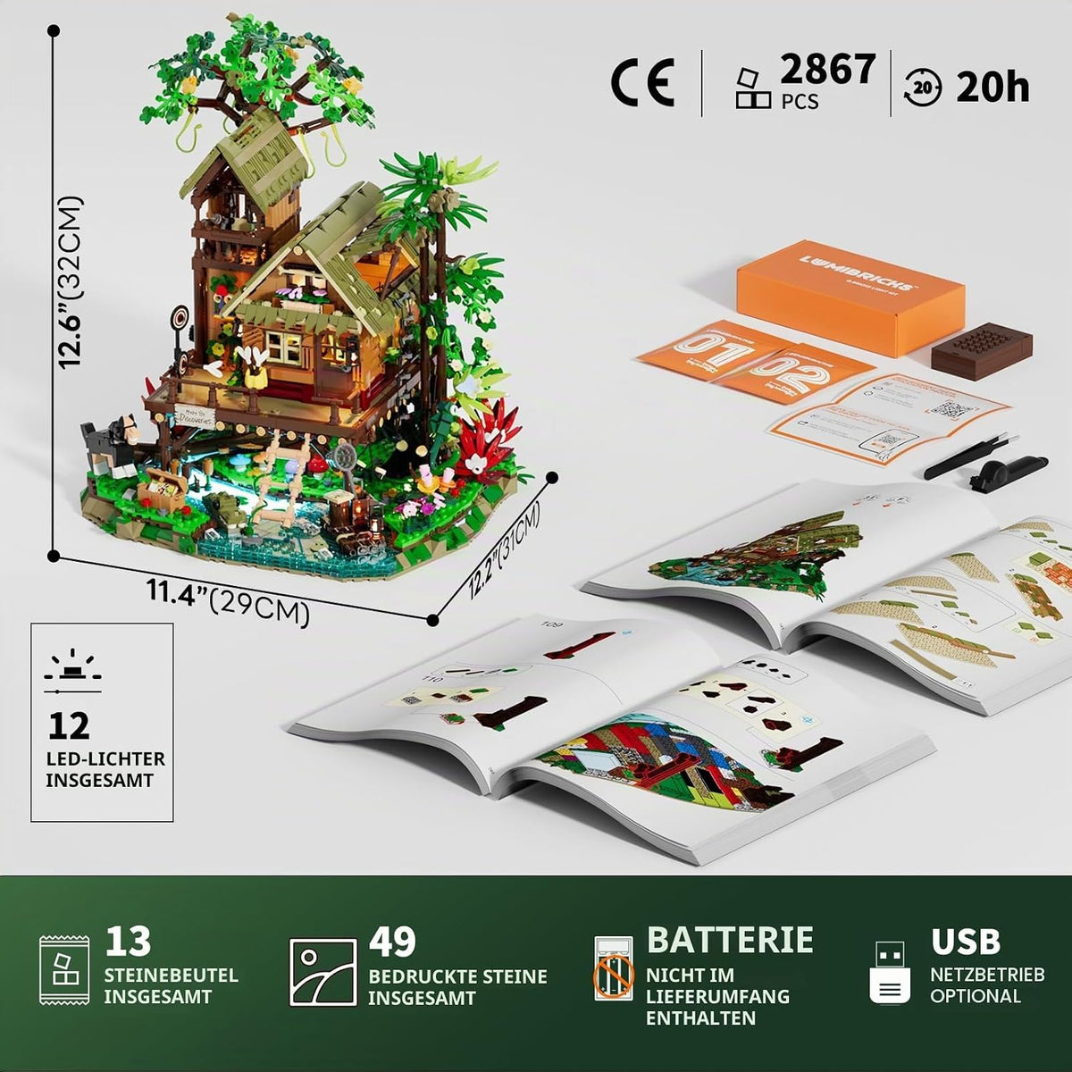 Lumibricks 10015 - Retro Houses: Misty Forest Cabin