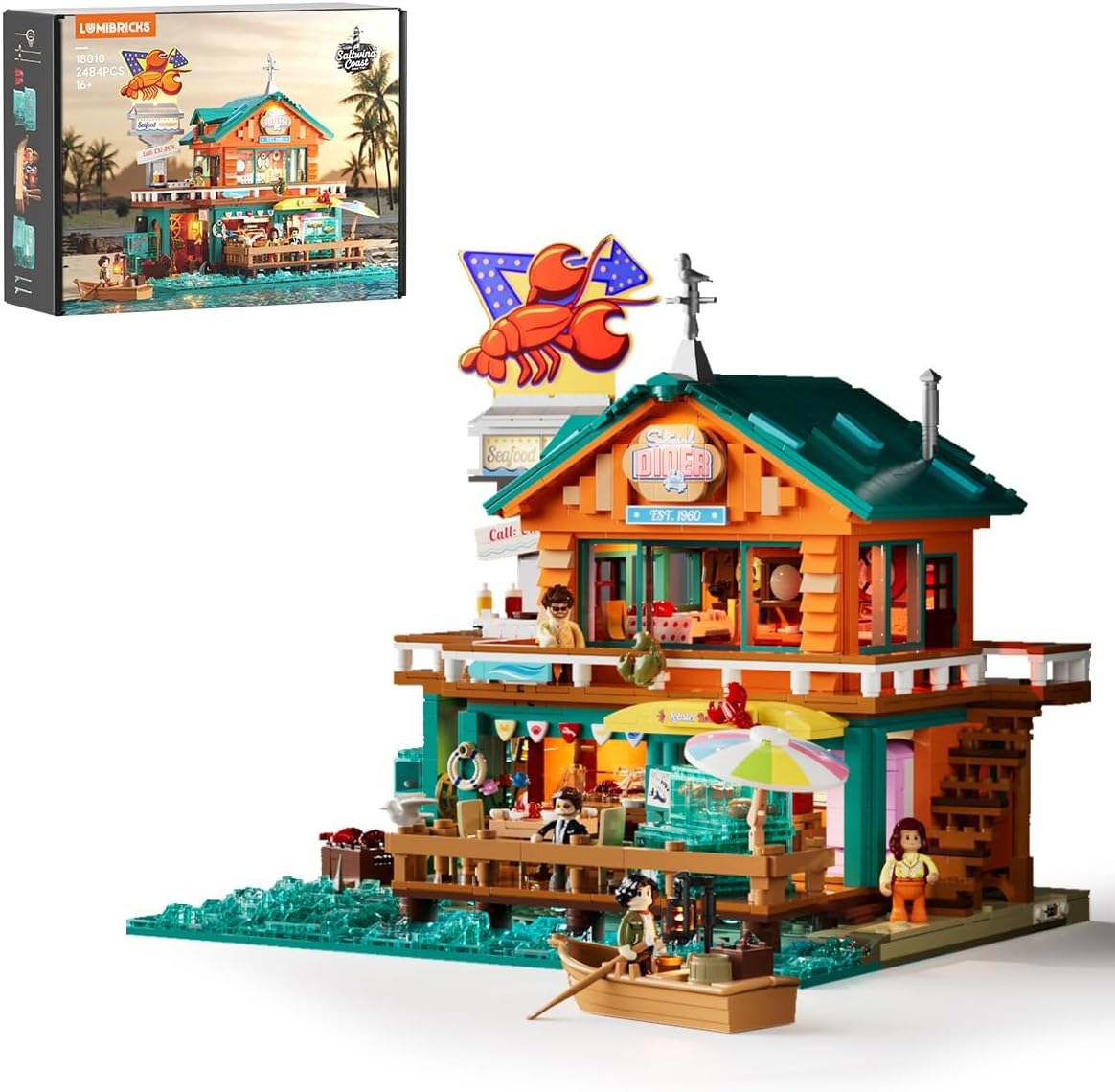 Lumibricks 18010 - Saltwind Coast: Retro Seafood Restaurant