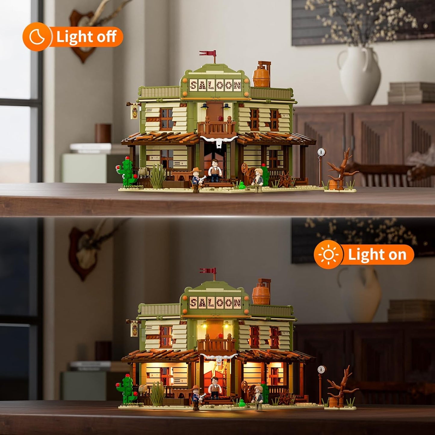 Lumibricks // Funwhole F9021 V2 - Western: Saloon (2016 Gobricks Klemmbausteine)