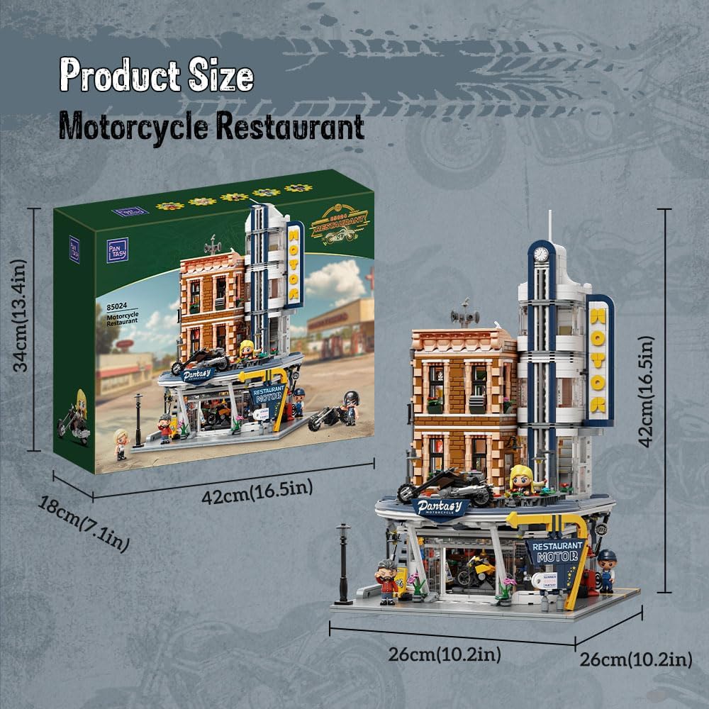 Pantasy 85024 - Originals: Motorcycle Restaurant // Motorrad Klemmbausteinset