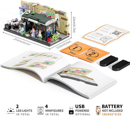 Funwhole // Lumibricks F9066 - City: Graffiti Bushaltestelle (516 Klemmbausteine)
