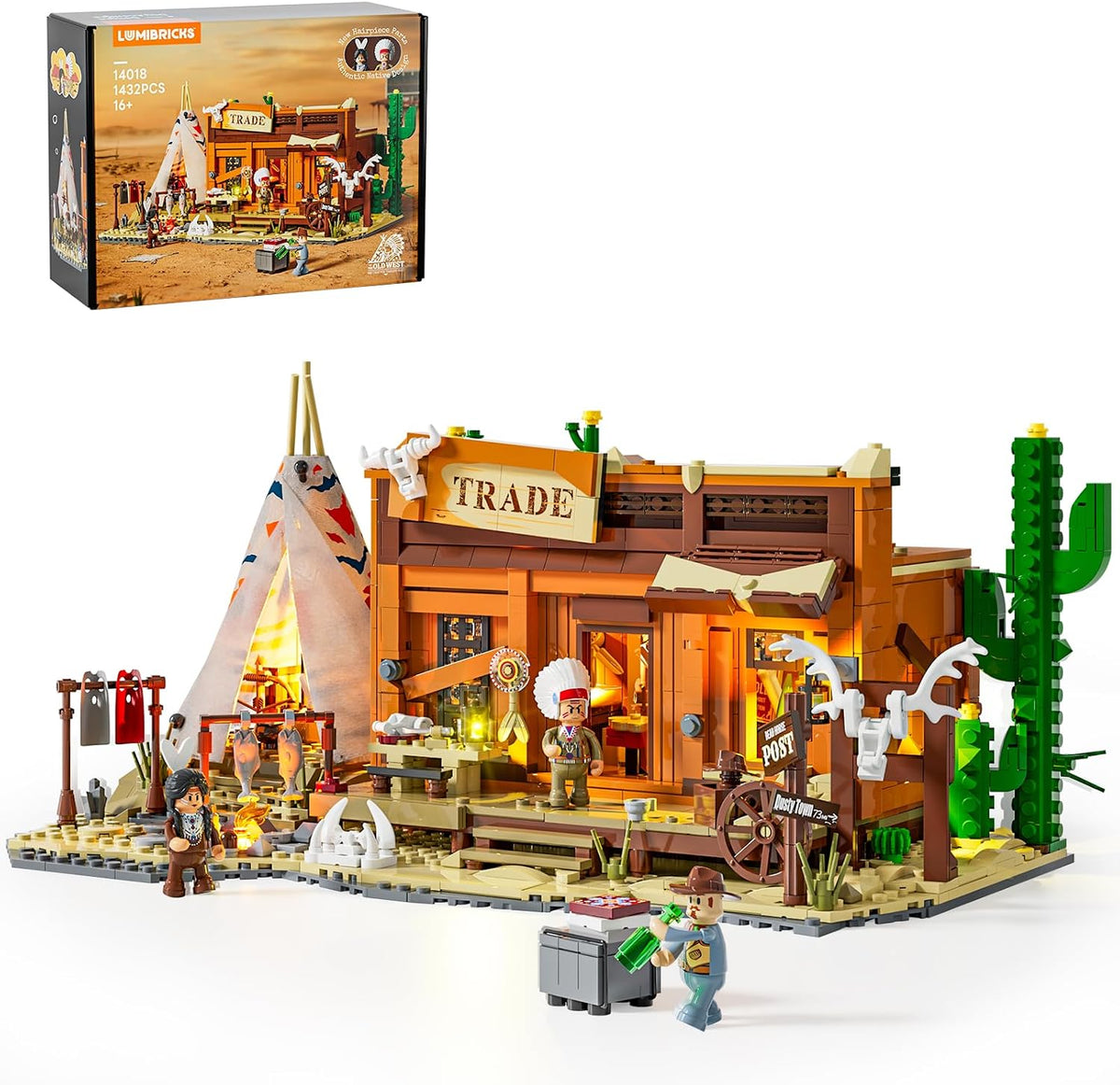 Lumibricks 14018 - Wild West: Western Fur Trading Post