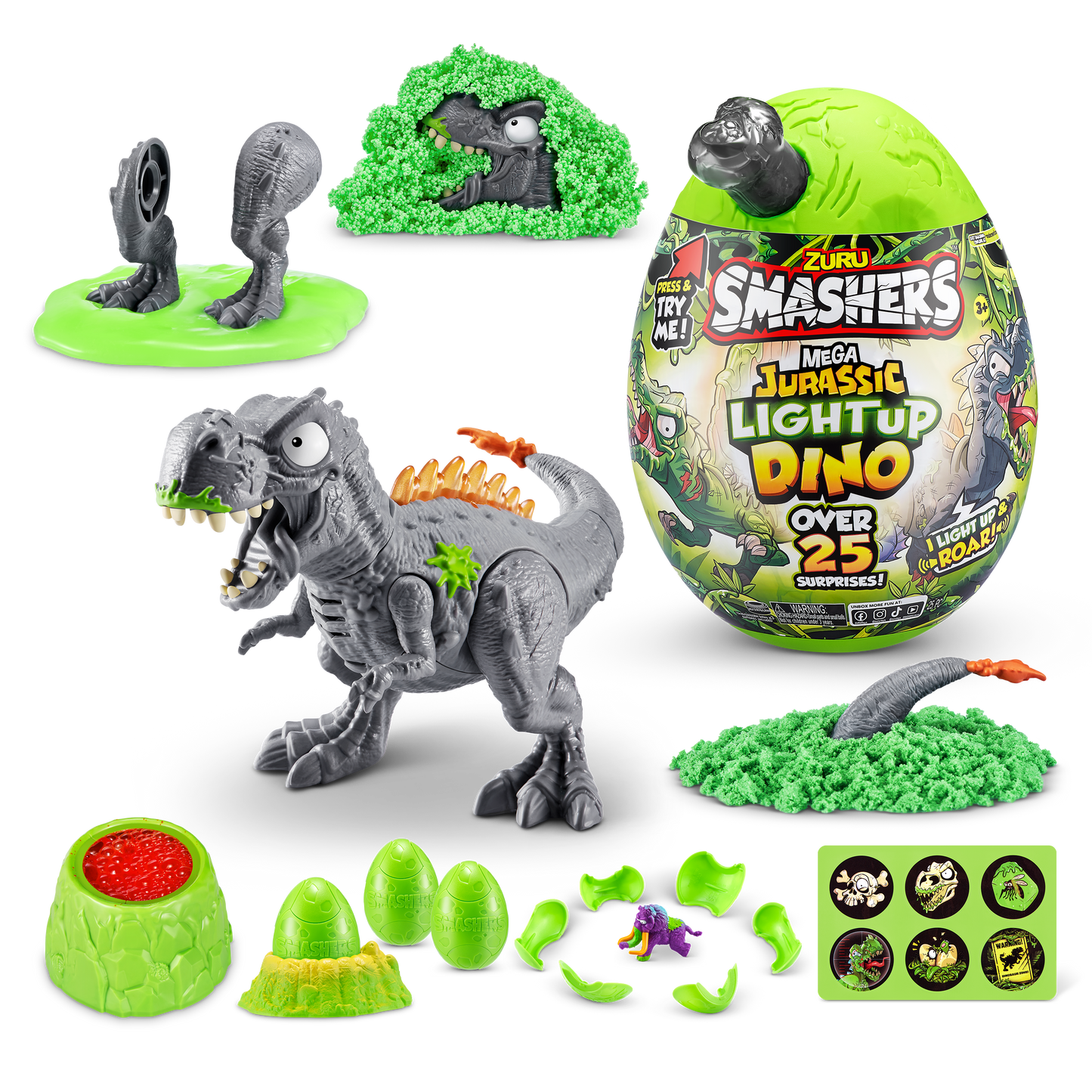 Zuru - Smashers: Jurassic Light Up Dino Loot-Ei