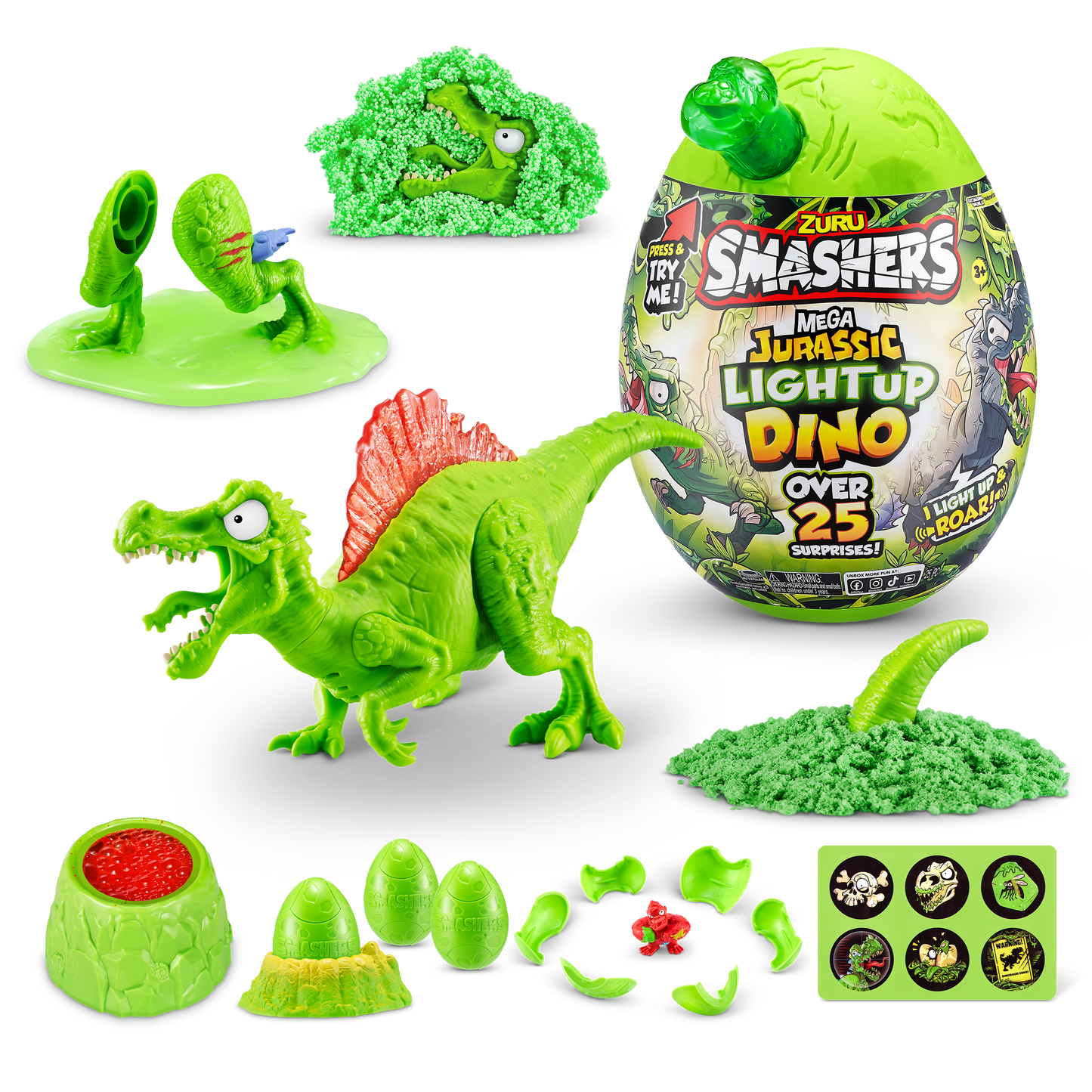 Zuru - Smashers: Jurassic Light Up Dino Loot-Ei