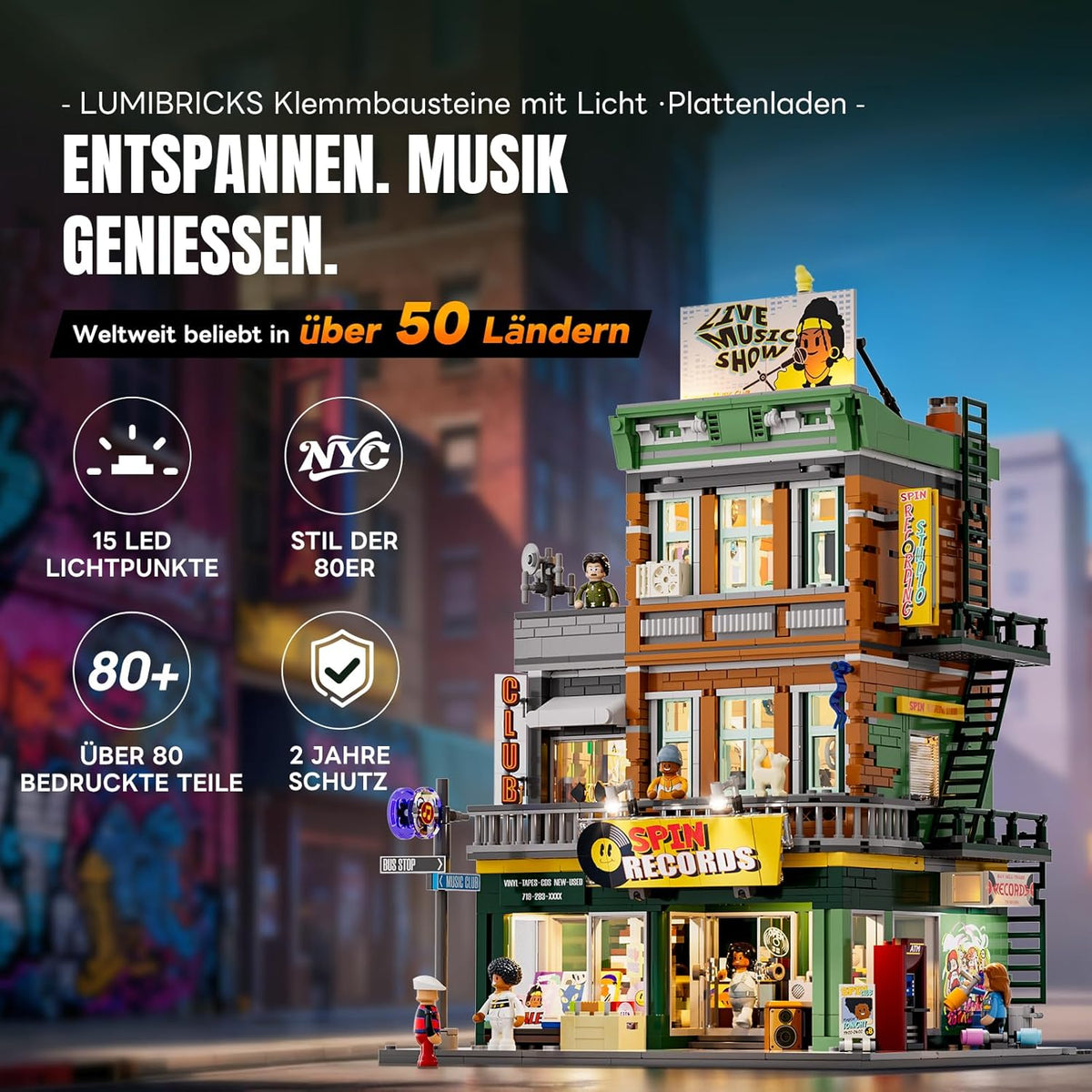 Lumibricks 19003 - Stadtleben: Plattenladen