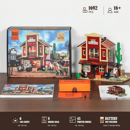 Funwhole // Lumibricks F9044 - Western: Old West Post Office (1692 Klemmbausteine)