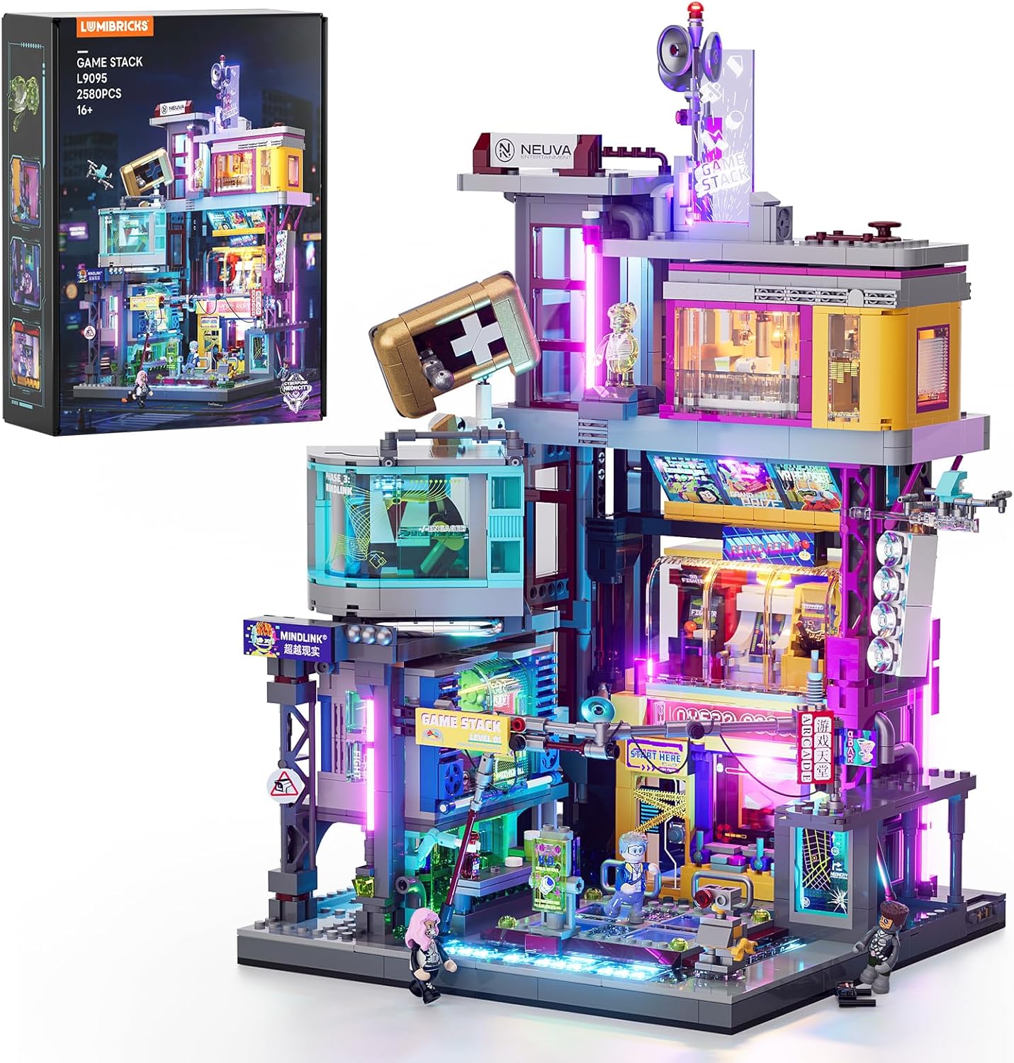 Lumibricks L9095 - Cyberpunk: Game Stack Arcade