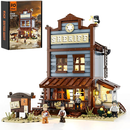 Lumibricks // Funwhole F9026 V2 - Western: Sheriff Office (1240 Gobricks Klemmbausteine)