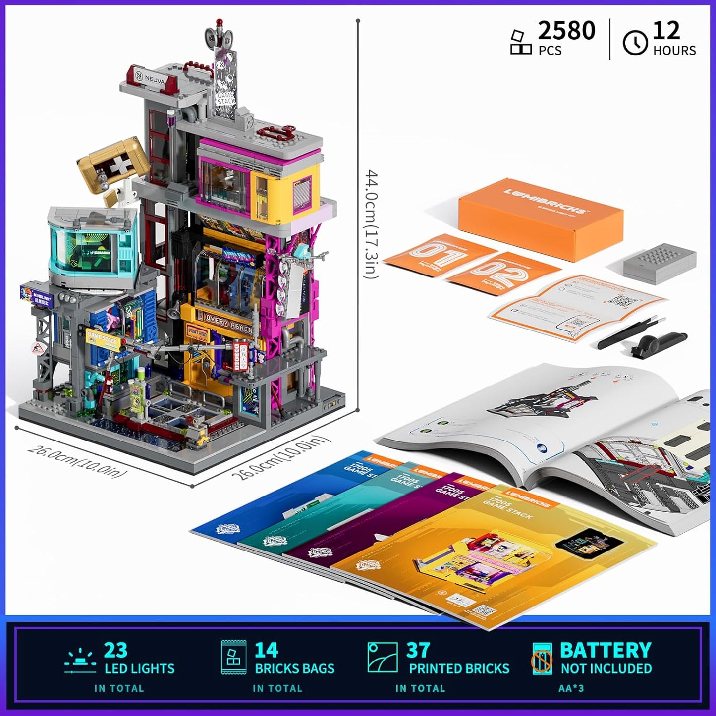 Lumibricks L9095 - Cyberpunk: Game Stack Arcade