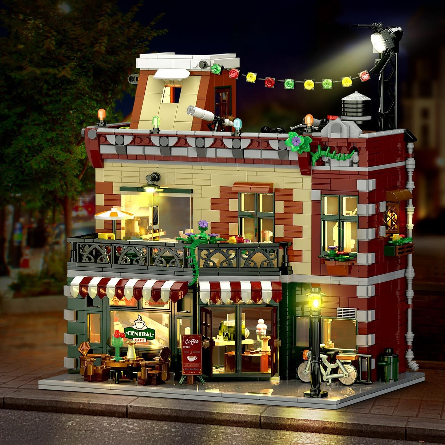 Insoon 20117 - City Life: Freunde Central Cafe mit LED-Beleuchtung