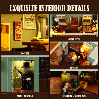 Funwhole // Lumibricks F9057 - Western: Old West General Store (1895 Klemmbausteine)