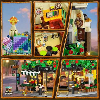 Insoon 69006 - City Life: Französisches Cafe mit LED-Beleuchtung