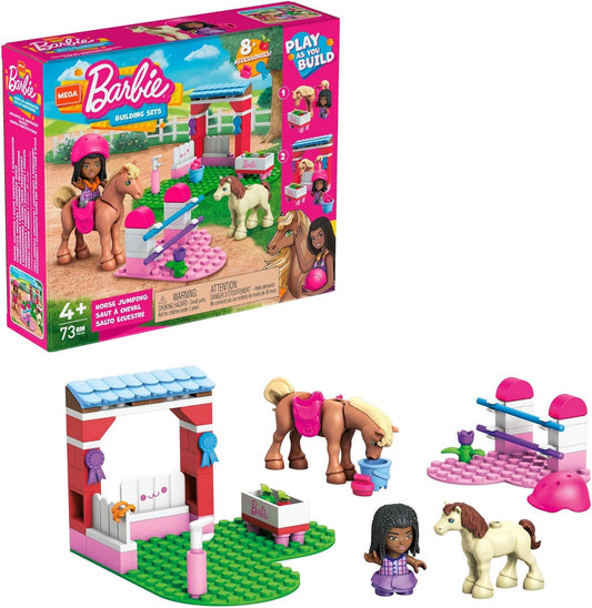 Mattel MEGA - Barbie: Pferdespringen Bausatz (73 Teile)