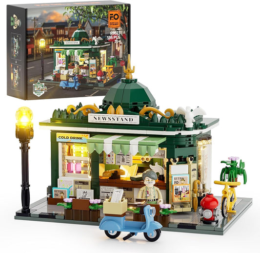 Lumibricks // Funwhole F9023 - City: Newsstand (556 Gobricks Klemmbausteine)