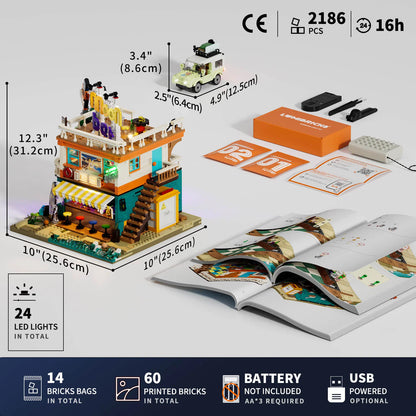 Lumibricks 18009 - Saltwind Coast: Retro Moon Bar