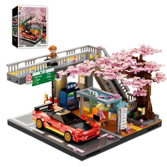 IAMBRICK 50104 - Japanese Street Cars: Sakura Station & Skybridge