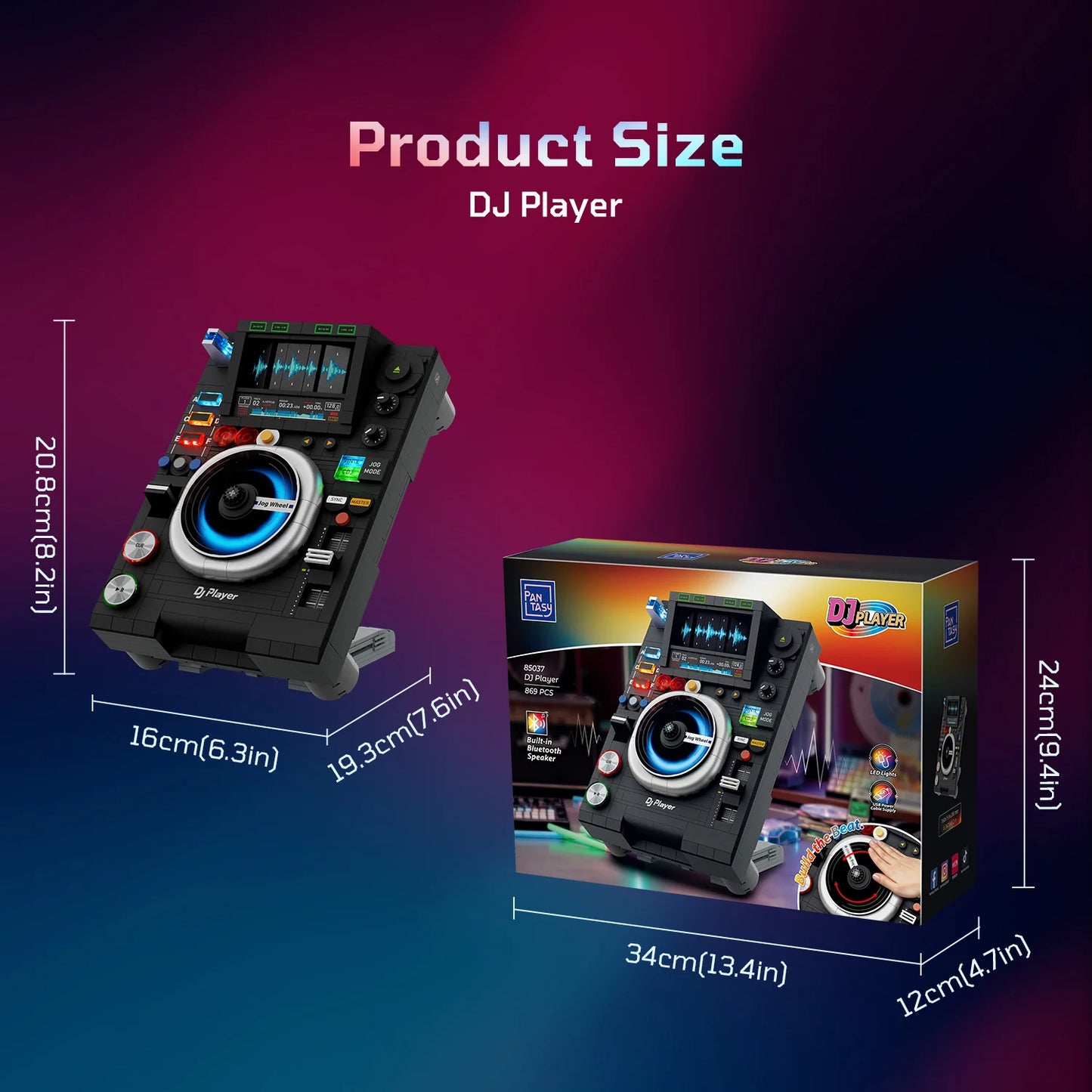 Pantasy 85037 - Originals: DJ Player mit Sound und Bluetooth