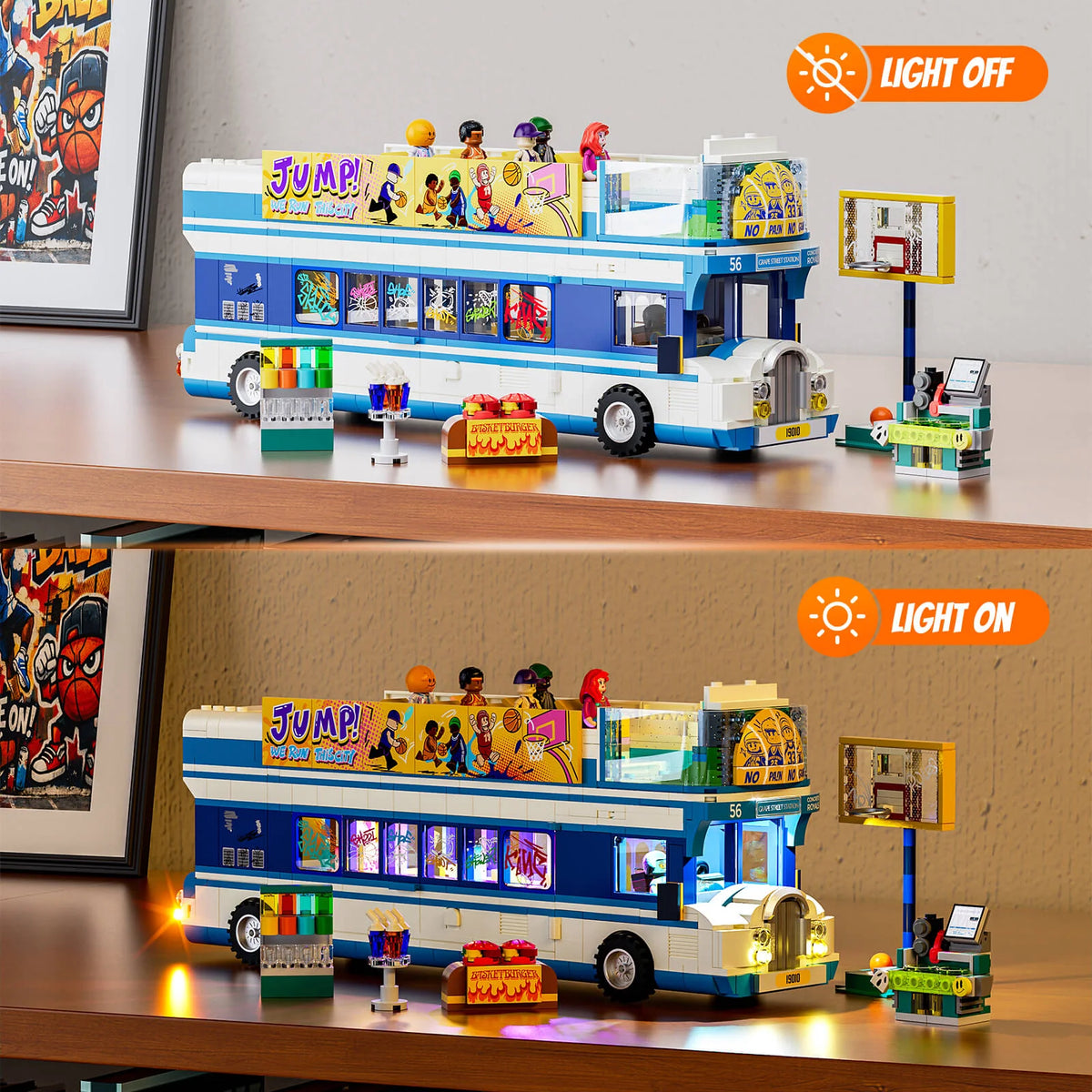 Lumibricks 19010 - Stadtleben: Streetball Tour Bus