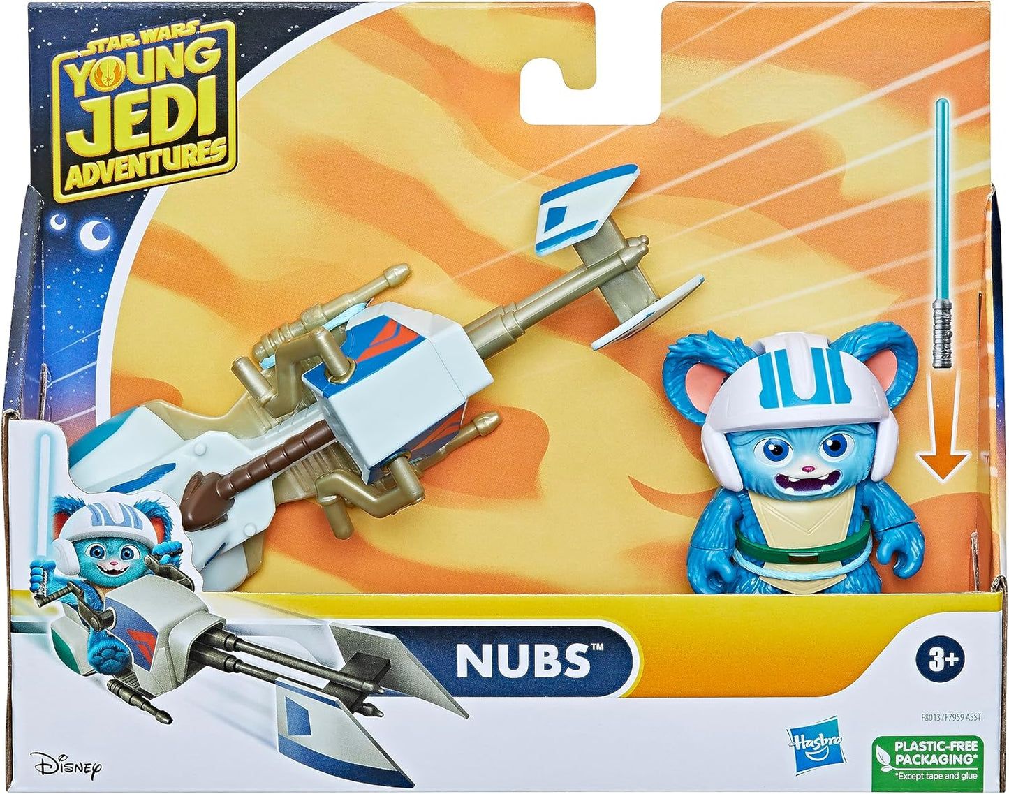 Hasbro - Star Wars Young Jedi: Nubs mit Speeder Actionfigur