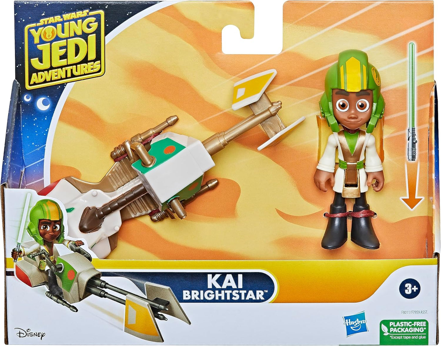 Hasbro - Star Wars Young Jedi: Kai Brightstar mit Speeder Actionfigur