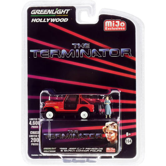 Greenlight 51211 - MiJo Terminator: 1983 Jeep CJ-7 Renegade Red w/ Sarah Connor