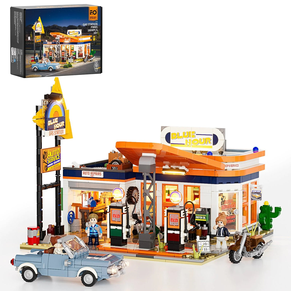 Lumibricks 18003 - Road Trip: Retro Tankstelle