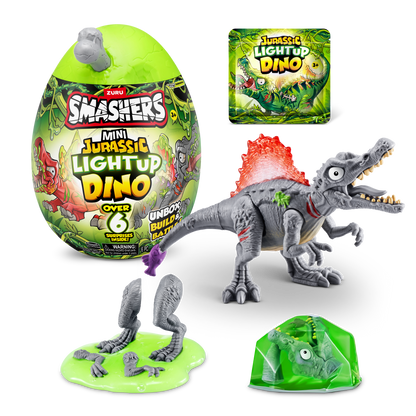 Zuru - Smashers: Mini Jurassic Light Up Dino Loot-Ei