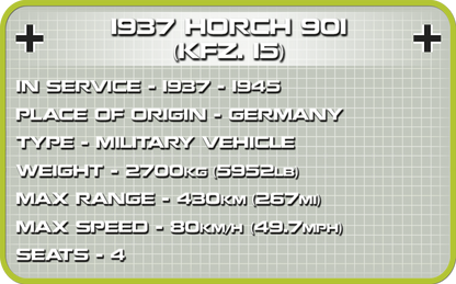 Cobi 2405 - Historical Collection WW2: Horch 901 kfz.15 1937