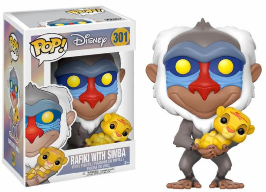 Funko POP! Disney - König der Löwen: Rafiki mit Baby-Simba