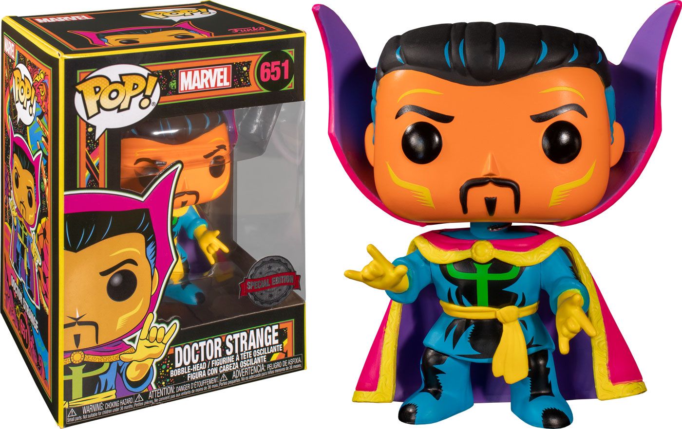 Funko POP! - Marvel: Black Light Dr. Strange