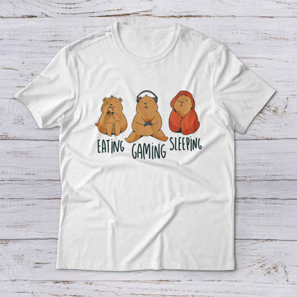 Lootgear - Cartoon World: Eat Game Sleep Bears T-Shirt