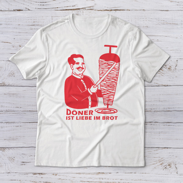 Lootgear - FunShirt: Döner ist Liebe im Brot T-Shirt