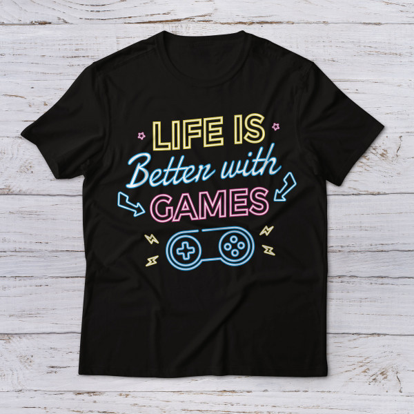 Lootgear - Gaming: Life Is Better With Games T-Shirt