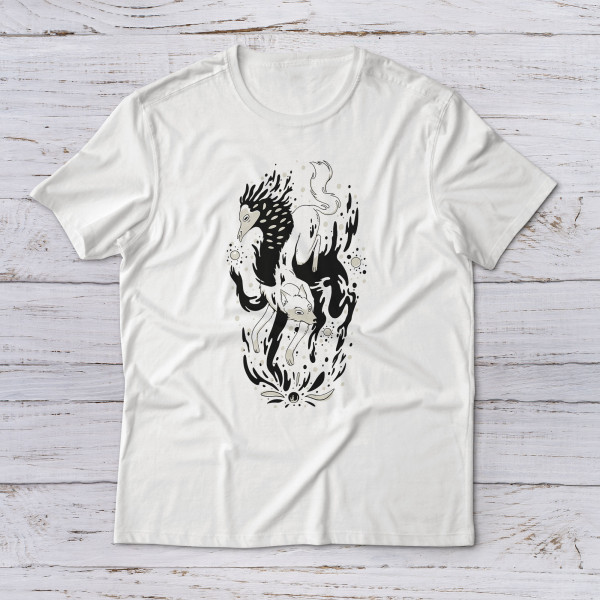 Lootgear - Fantasy World: Mythical Creature & Wolf I T-Shirt