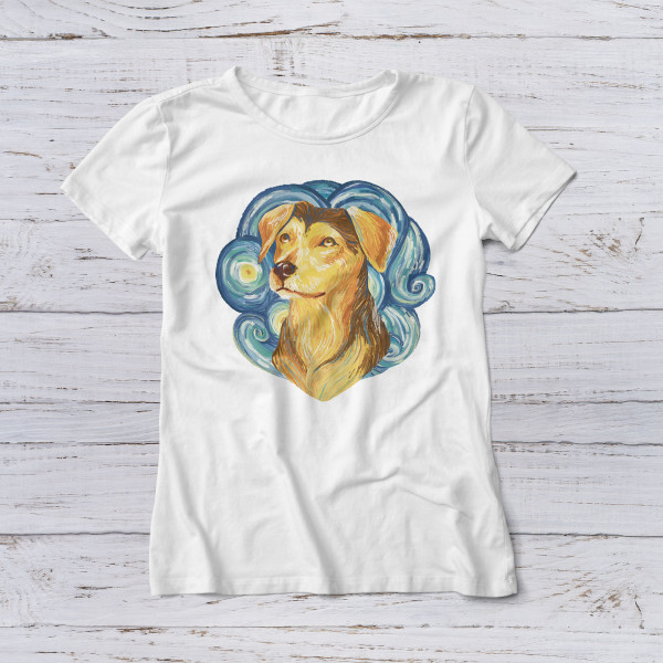Lootgear - Cartoon World: Dog Art Post Impression T-Shirt