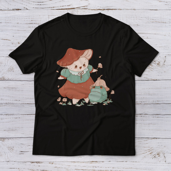 Lootgear - Cartoon World: Mushroom & Frog T-Shirt