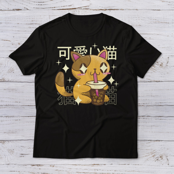 Lootgear - Sakura Worlds: Kawaii Bubble Tea Neko T-Shirt
