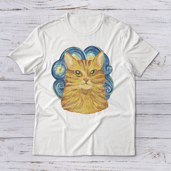 Lootgear - Cartoon World: Cat Art Post Impression T-Shirt