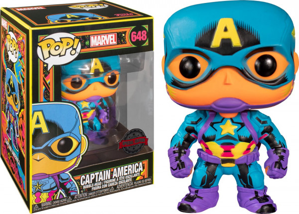 Funko POP! Marvel - Marvel Black Light: Captain America
